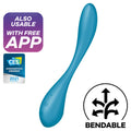 SATISFYER G-SPOT FLEX 5 — Vibromasseur Point G Flexible Connecté App Bleu