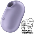SATISFYER Pro To Go 2 - Stimulateur Air Pulse + Vibrations Compact Voyage