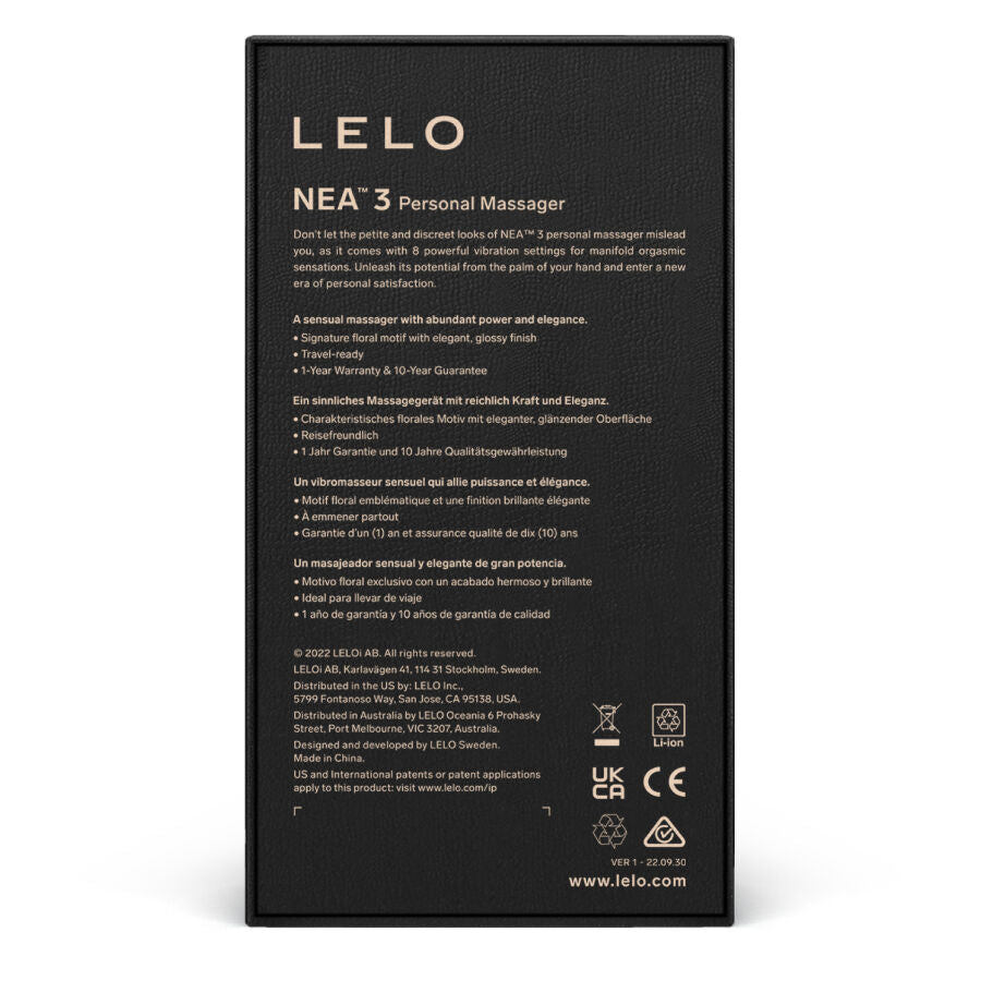 LELO NEA 3™ — Stimulateur Personnel Discret Silicone Noir