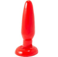Petit plug anal rouge 15 cm en gelée avec ventouse confortable et douce