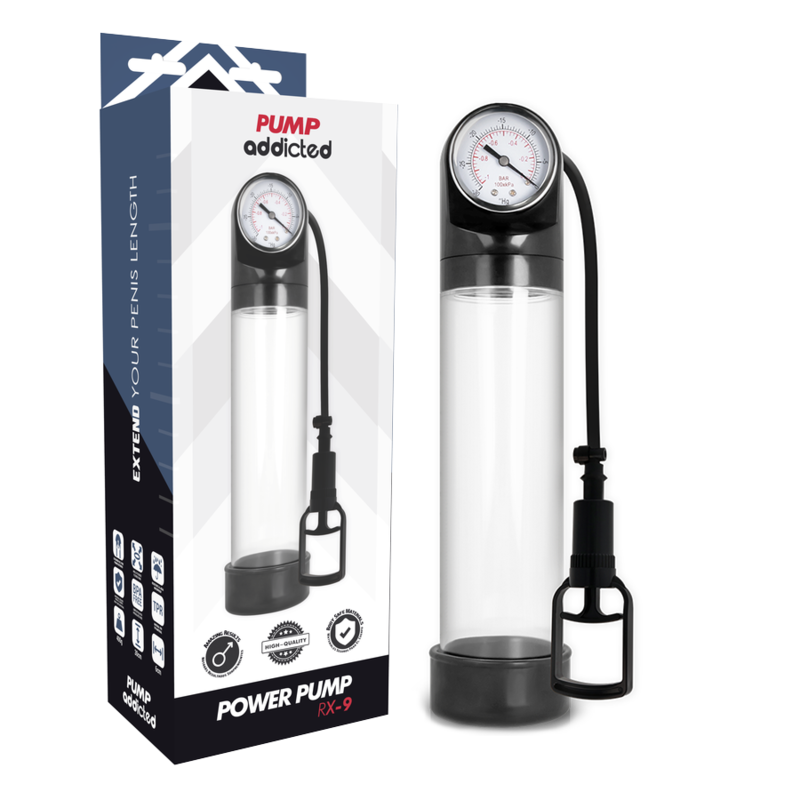 Pompe Pénis Pump Addicted RX9 Calibrateur Intégré Agrandisseur Waterproof