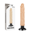 BASECOCK - Gode Vibrant Réaliste 2-en-1 Ventouse 20cm Flexible