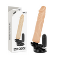 BASECOCK - Gode Vibrant Réaliste Télécommande Filée Ventouse 21cm
