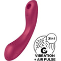 SATISFYER Curvy Trinity 1 - Stimulateur 3-en-1 Air Pulse + Vibromasseur Point G + Lay-On