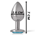 INTENSE - PLUG ANAL MÉTAL ALUMINIUM COEUR BLEU TAILLE S