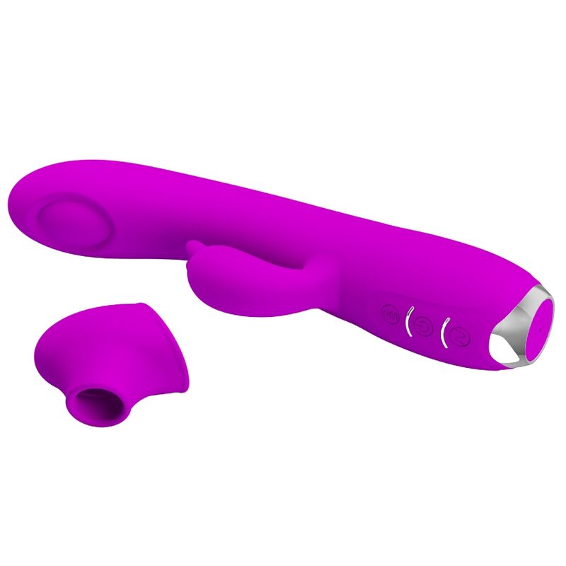 PRETTY LOVE - VIBRATEUR RECHARGEABLE REGINA - GEL À ASPIRATION VIOLET