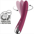 SATISFYER Spinning Vibe 1 - Vibromasseur Point G Rotatif 5 Vitesses + 12 Vibrations