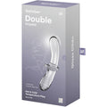 SATISFYER Double Crystal - Gode Verre Borosilicate Double Face Jeu Température Unisexe