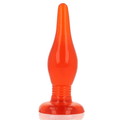 BAILE - plug anal rouge doux 14,2 cm avec ventouse et forme conique pour dilatation confortable