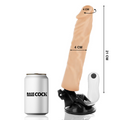 BASECOCK - Gode Vibrant Réaliste Ventouse Télécommande Extenseur Pénis 21cm
