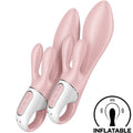 SATISFYER - AIR PUMP BUNNY 3 VIBRATEUR GONFLABLE LAPIN ROSE
