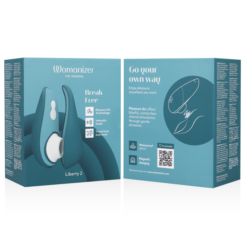 WOMANIZER Liberty 2 - Stimulateur Clitoridien Pleasure Air Compact Couvercle Magnétique
