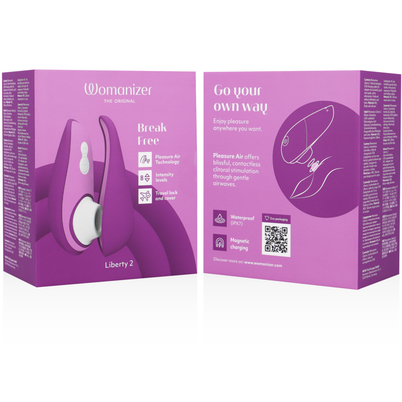 WOMANIZER Liberty 2 - Stimulateur Clitoridien Pleasure Air Compact Couvercle Magnétique