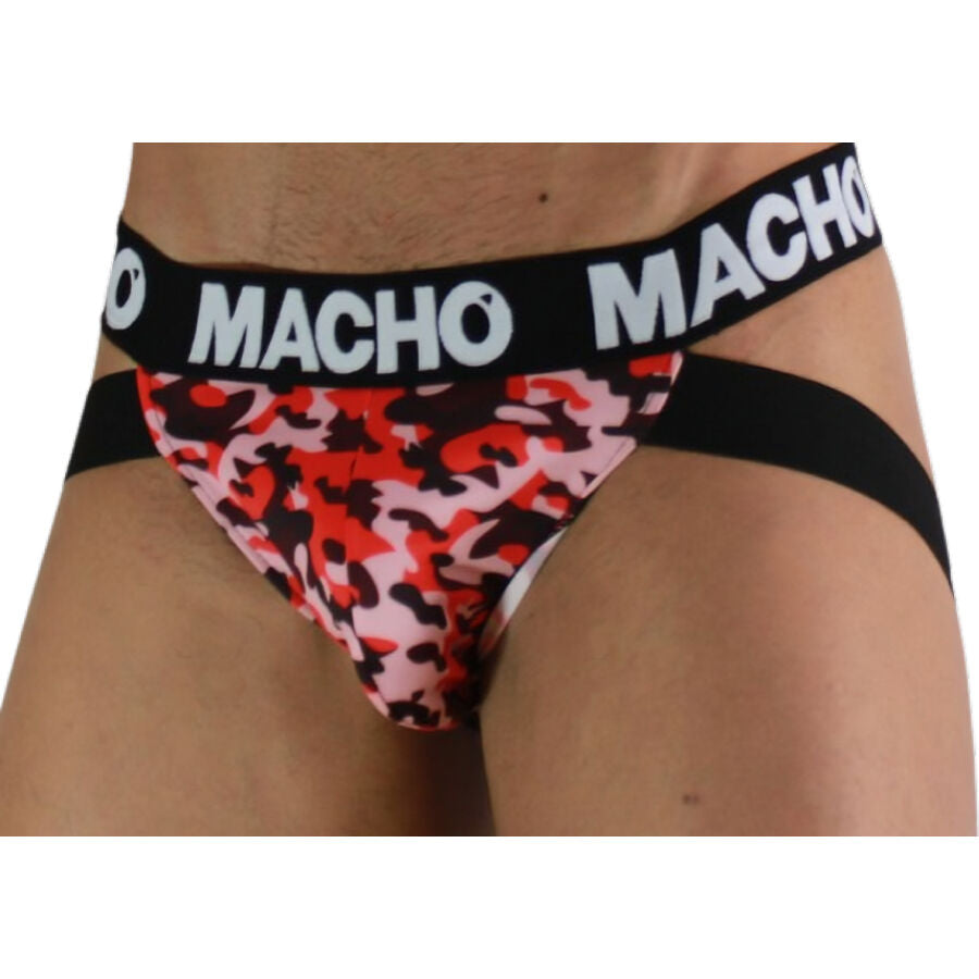 MACHO — Jockstrap Homme MX28MV Militaire Lycra Élasthanne