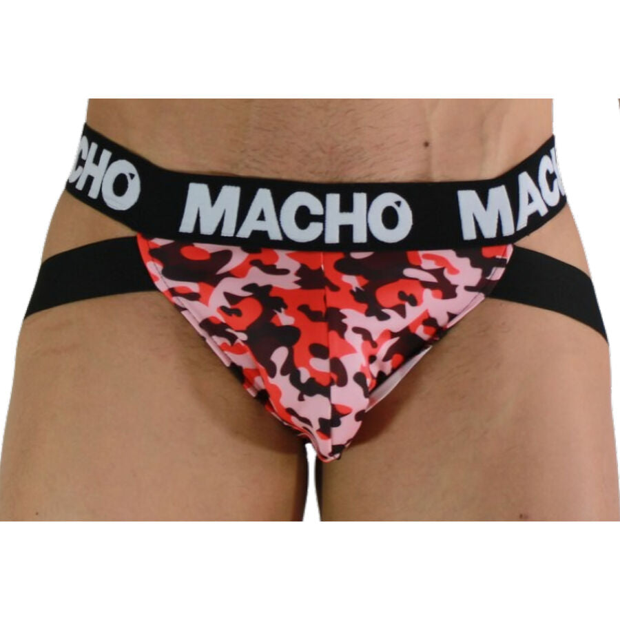 MACHO — Jockstrap Homme MX28MV Militaire Lycra Élasthanne
