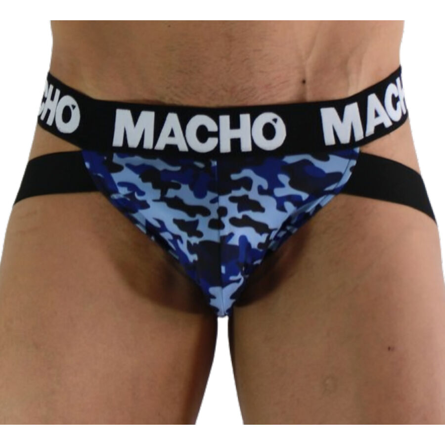 MACHO — Jockstrap Homme MX28MV Militaire Lycra Élasthanne