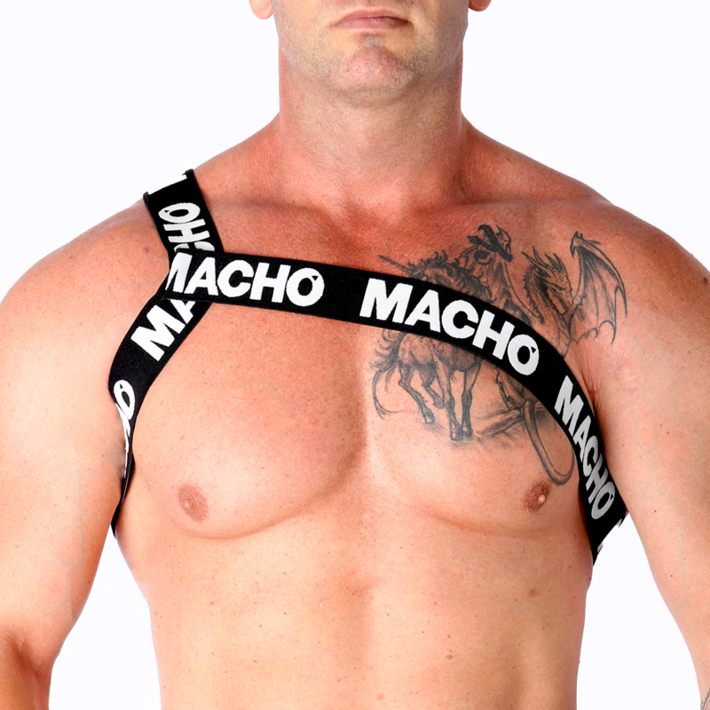MACHO — Harnais Romain Élastique Homme Avant/Arrière