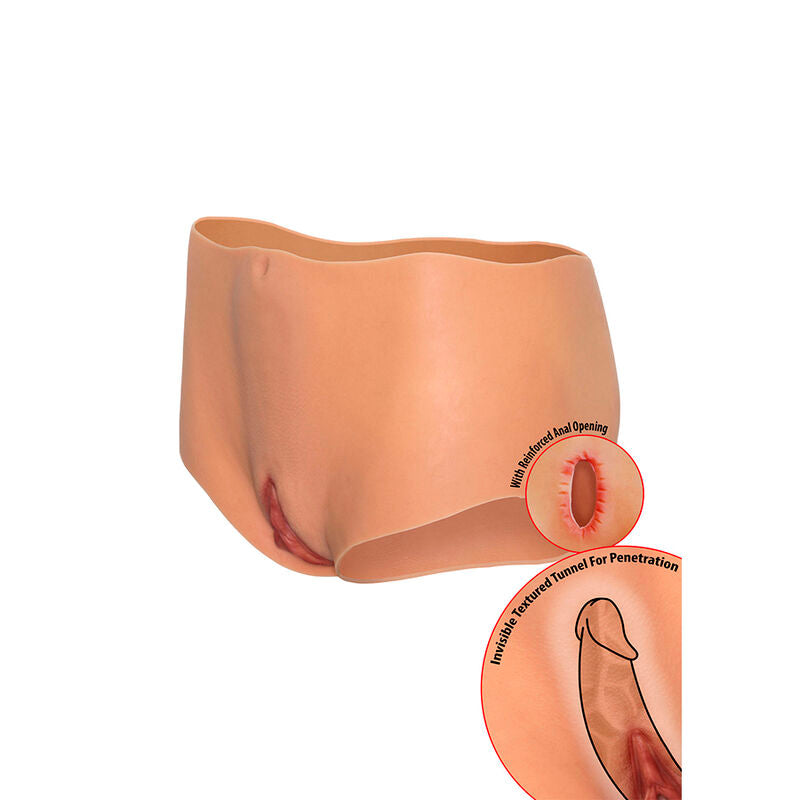 HIDDEN DESIRE - ALTER EGO VAGIN OUVERT ET CUL SLIP TAILLE MOYENNE CHAIR