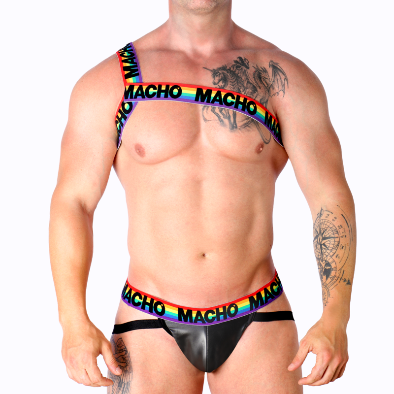 MACHO — Harnais Romain Élastique Homme Avant/Arrière