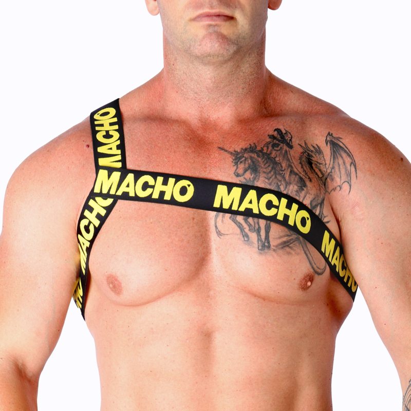 MACHO — Harnais Romain Élastique Homme Avant/Arrière