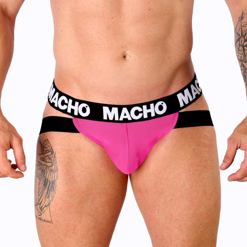 MACHO — Jockstrap Homme MX28F Lycra Fluo Sangles Doubles