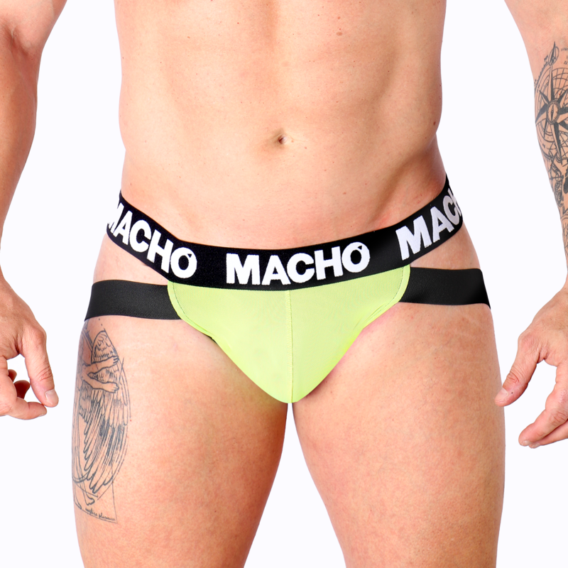 MACHO — Jockstrap Homme MX28F Lycra Fluo Sangles Doubles