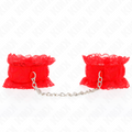 KINK - ATTENTES-POIGNETS ÉLASTIQUES EN DENTELLE ROUGE