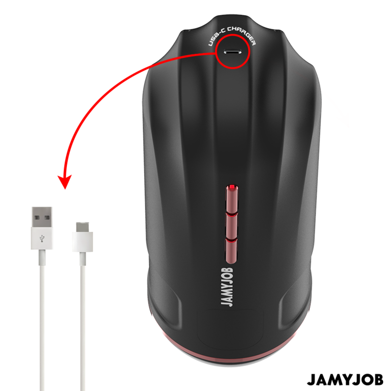JAMYJOB - MASTURBATEUR BUCCAL AUTOMATIQUE MEGABITE 5 MODES D'ASPIRATION ET DE VIBRATION