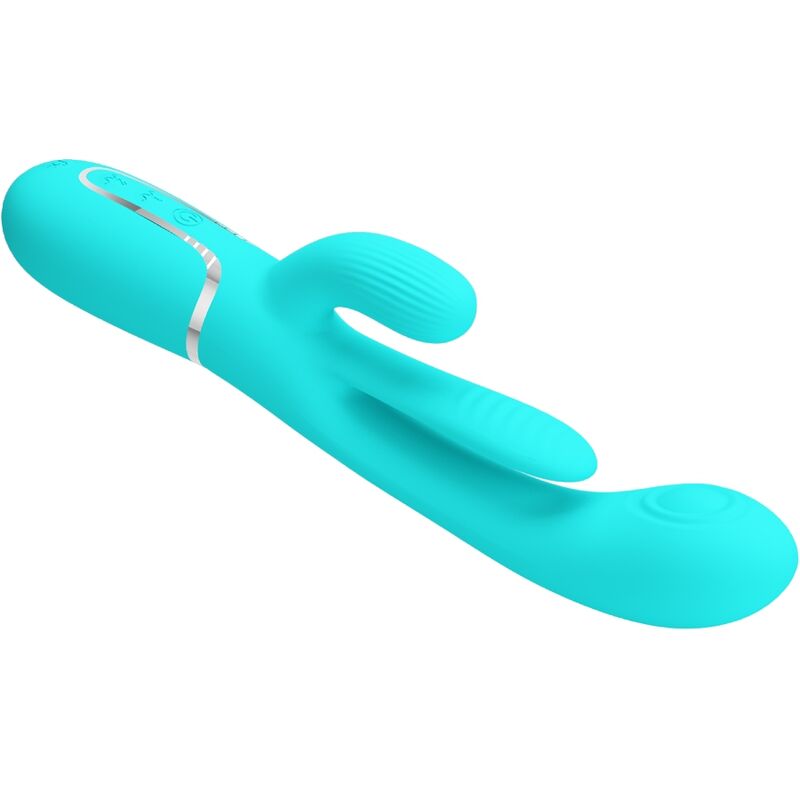 PRETTY LOVE - SHANIA TRIPLE RABBIT VIBRATEUR MULTIFONCTION 3 EN 1 BLEU