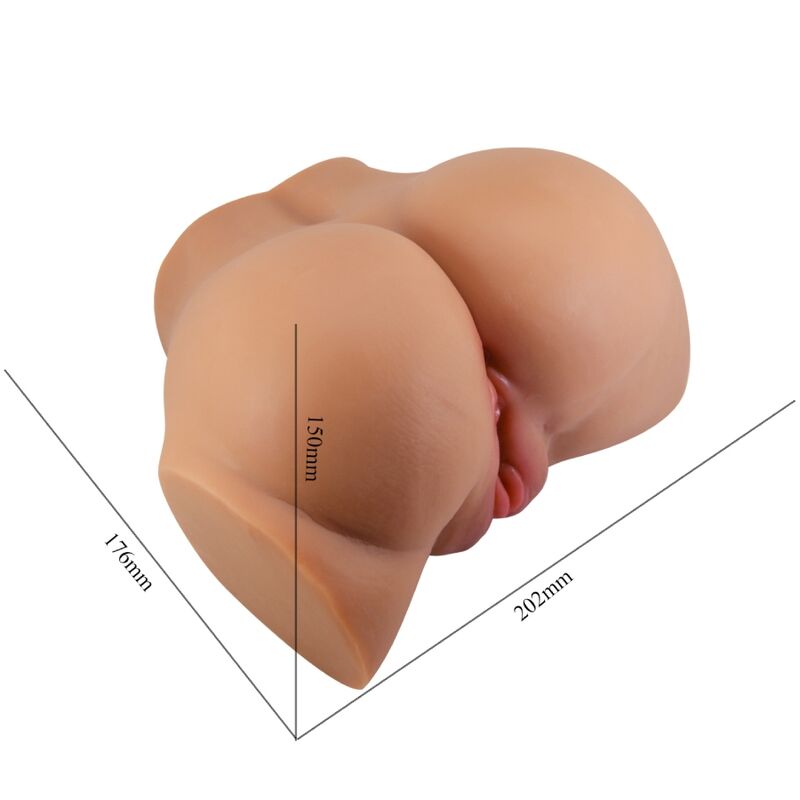 CRAZY BULL - VIBRATEUR EMILIA ASS AVEC VAGIN RÉALISTE ET CHAIR D'ANUS TÉLÉCOMMANDE