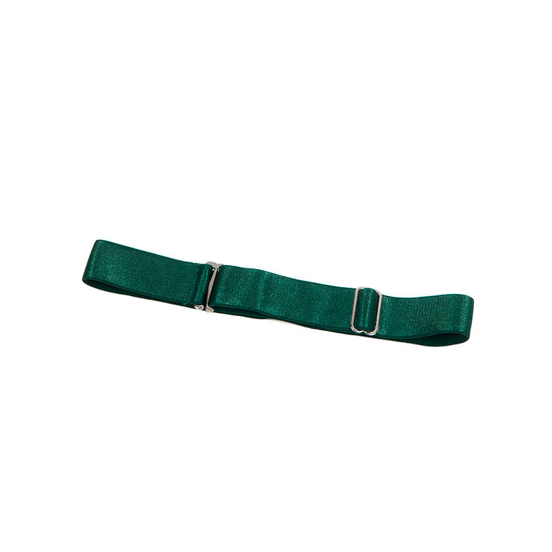 SUBBLIME - 955434 ROBE À BRETELLES EN CUIR VERT S/M