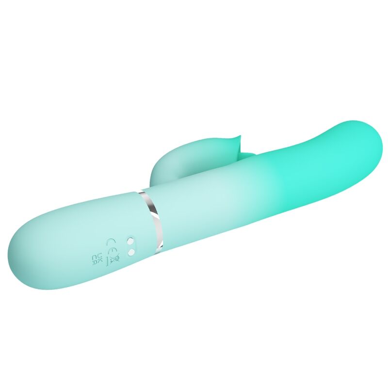PRETTY LOVE - VIBRATEUR LAPIN MULTIFONCTION GIGI VERT AQUA
