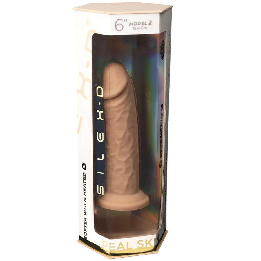 SILEXD - MODÈLE DE PÉNIS RÉALISTE 2 SILICONE THERMOREACTIF PREMIUM 15,4 CM