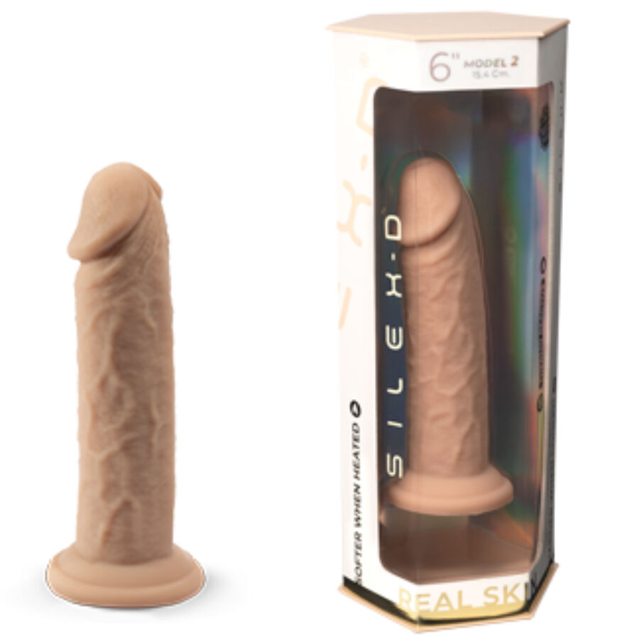 SILEXD - MODÈLE DE PÉNIS RÉALISTE 2 SILICONE THERMOREACTIF PREMIUM 15,4 CM