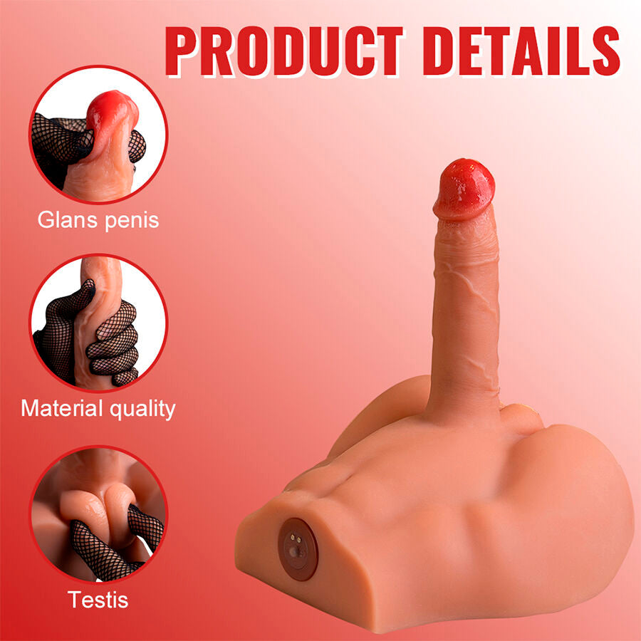 XISE - PEEL DILDO ASS GODE RÉALISTE MASTURBATEUR POSITION FRONTALE AVEC POUSSÉE 17,5 CM