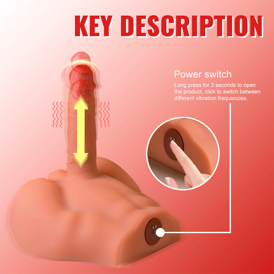 XISE - PEEL DILDO ASS GODE RÉALISTE MASTURBATEUR POSITION FRONTALE AVEC POUSSÉE 17,5 CM