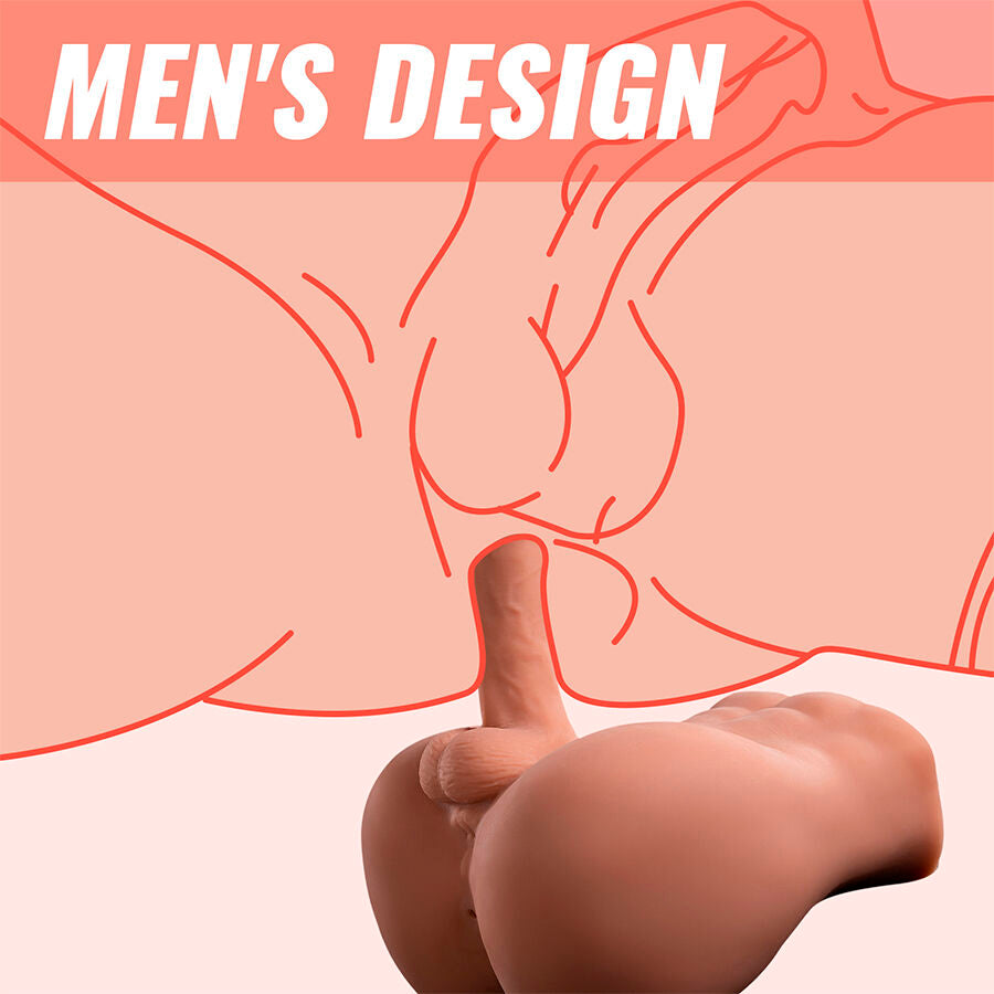 XISE - BERTLETT DILDO ASS GODE RÉALISTE ET MASTURBATEUR ANUS POSITION FRONTALE AVEC POUSSÉE 18 CM