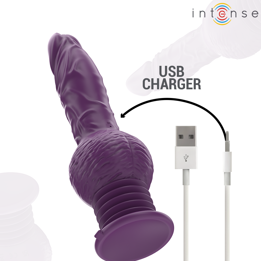 INTENSE - VIBRATEUR MULTIFONCTION TATUM AVEC VIBRATION DE HAUT EN BAS 24 CM VIOLET