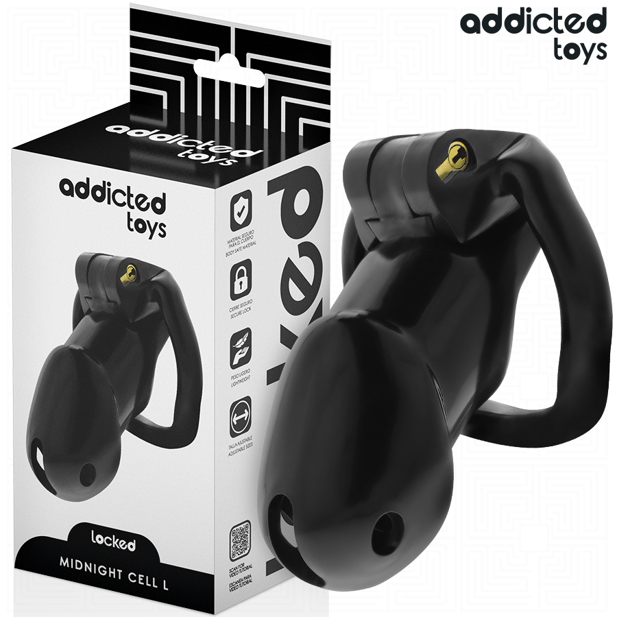 ADDICTED TOYS LOCKED - CAGE À PÉNIS MINDNIGHT CELL TAILLE L