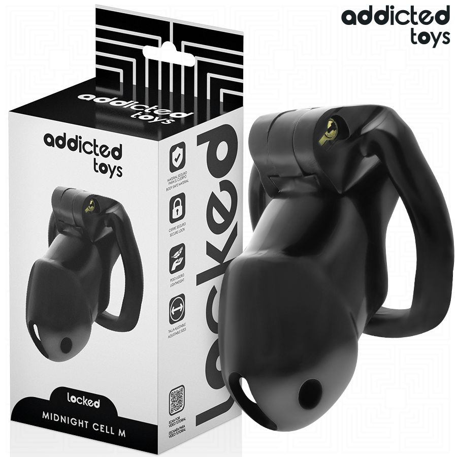 ADDICTED TOYS LOCKED - CAGE À PÉNIS MINDNIGHT CELL 4.2 CM TAILLE M