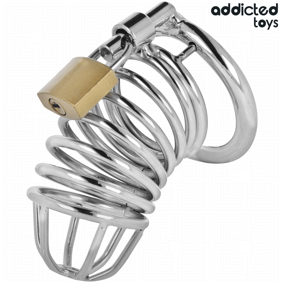 ADDICTED TOYS LOCKED - CAGE À PÉNIS EN MÉTAL IRON CELL TAILLE M