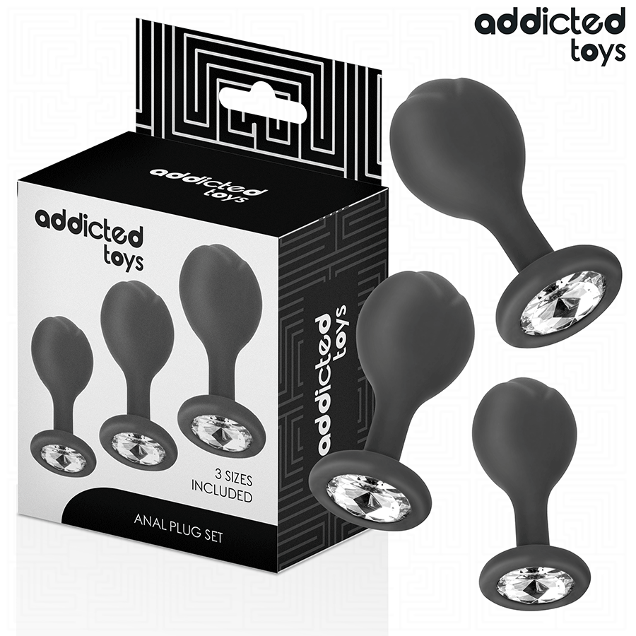 ADDICTED TOYS - LOT DE 3 PLUG ANAL AVEC BIJOU