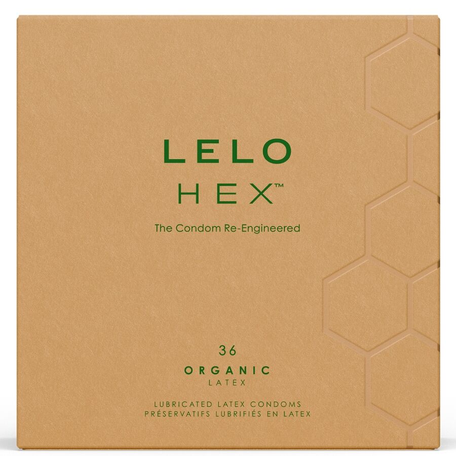 LELO - HEX BOÎTE DE PRÉSERVATIFS BIOLOGIQUES 36 UNITÉS