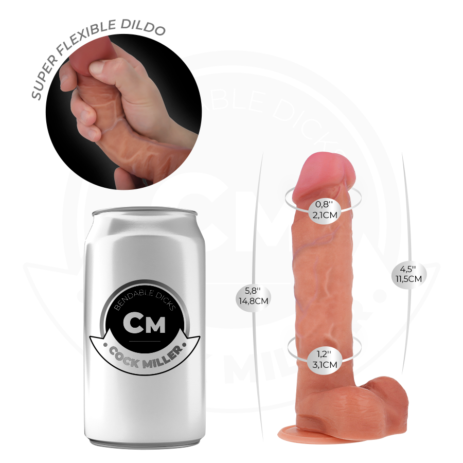 COCK MILLER - GODE ARTICULABLE HYPERRÉALISTE 14,8 CM