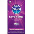 Préservatifs Skins Extra Large Pack 16 XL 57mm x 205mm Ultra-Fins Latex Naturel Vanille