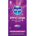 Préservatifs Skins Extra Large Pack 8 XL 57mm x 205mm Ultra-Fins Latex Naturel Vanille