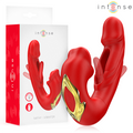 INTENSE - NATHY DOUBLE VIBRATEUR AVEC BOUCHE STIMULANTE MULTIFONCTION ROUGE