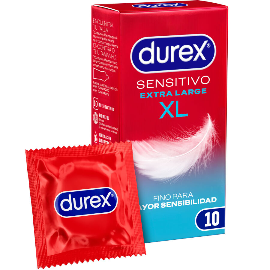 DUREX - PRÉSERVATIFS SENSIBLES XL 10 UNITÉS