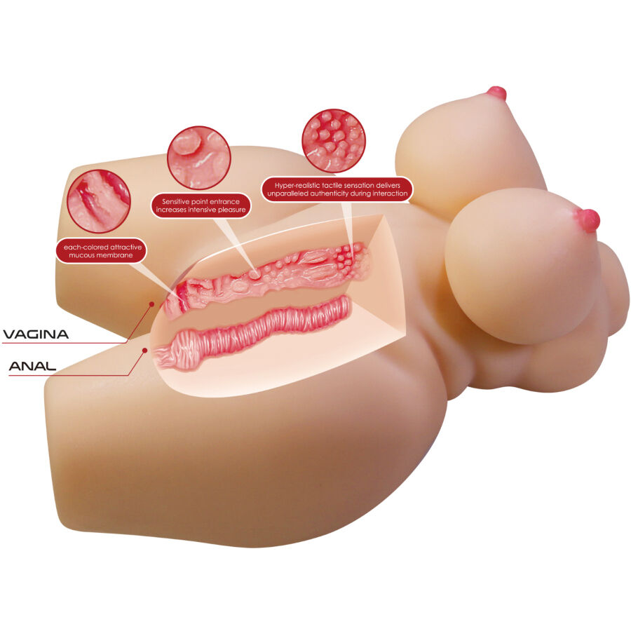 CRAZY BULL - GRACE TORSE FÉMININ RÉALISTE VAGIN ET ANAL 7,5 KG