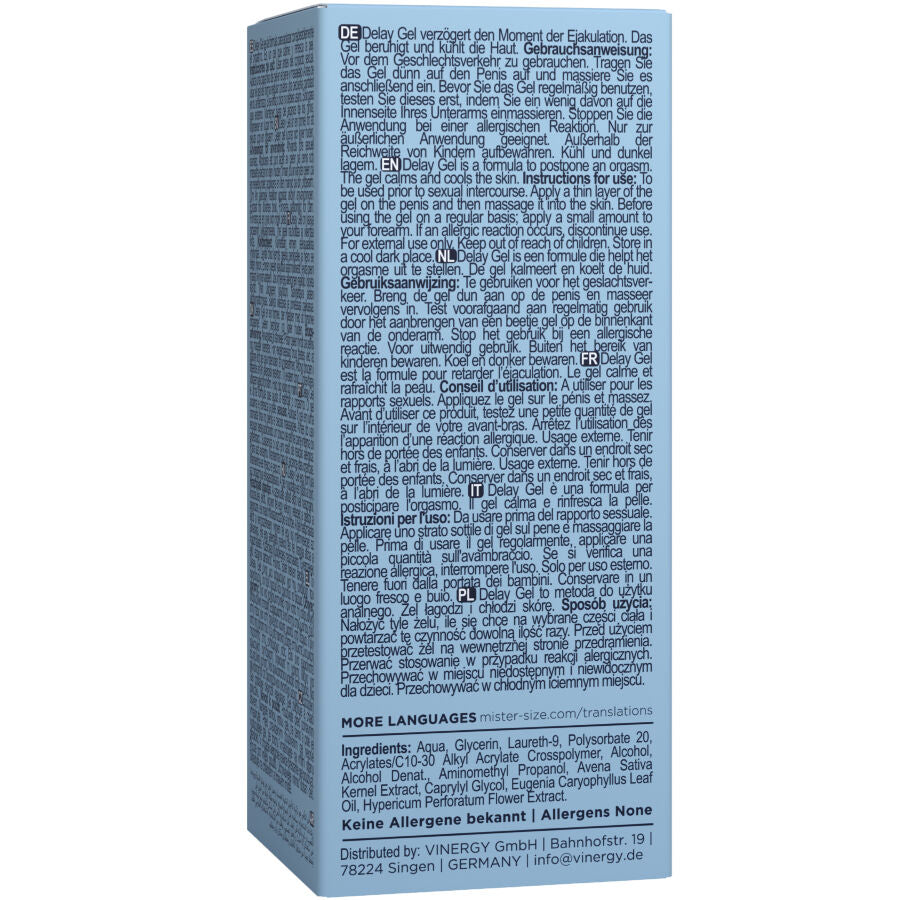 Gel Retardateur Mister Size 50ml Huile Clou Girofle Prolonge Plaisir Contrôle